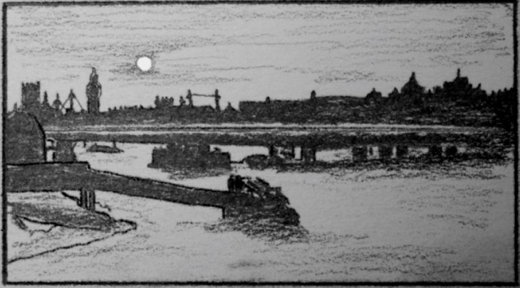 Waterloo Bridge moon: Panufnik